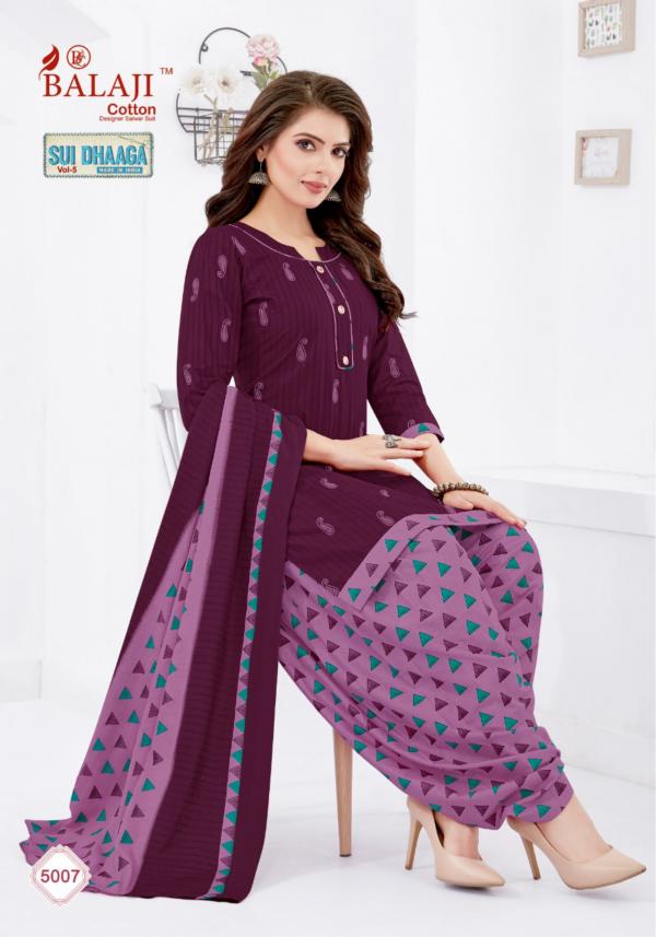 Balaji Sui Dhaga Vol-5 Cotton Designer Printed Patiyala Dress Material